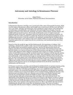 Astrology and Astronomy in Renaissance Florence