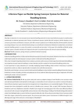 A Review Paper on Flexible Spring Conveyor System for Material