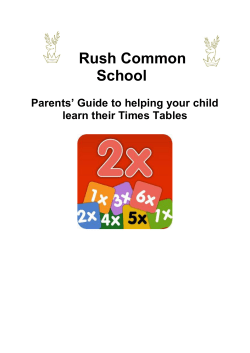 Times Tables Guide for Parents