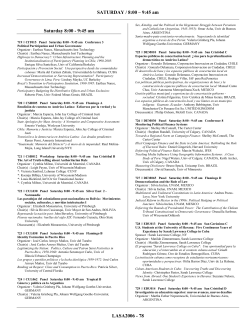 SATURDAY / 8:00 - Latin American Studies Association