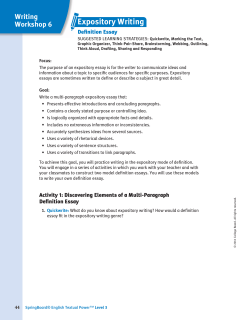 Expository Writing - Ms. Sanders` class website