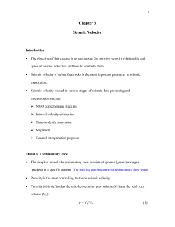 Seismic velocity - KFUPM Faculty List