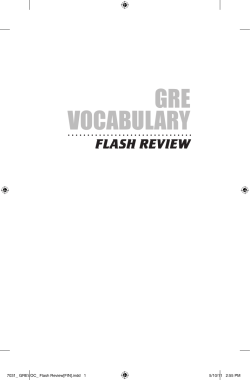 GRE vocabulaRy