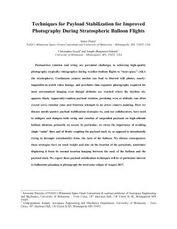 Techniques for Payload Stabilization for Improved Photography