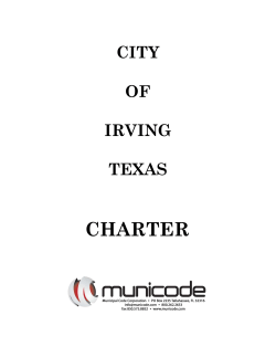 City Charter - City of Irving