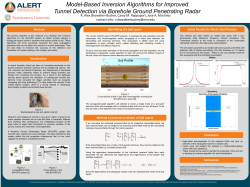 Model Based Inversion Algorithms for Improved Tunnel Detection