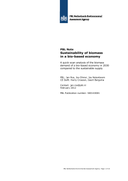 Sustainability of biomass in a bio