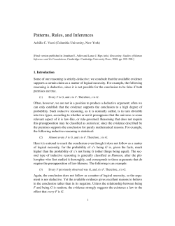 Patterns, Rules, and Inferences