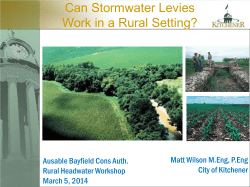 Can Stormwater Levies Work in a Rural Setting?