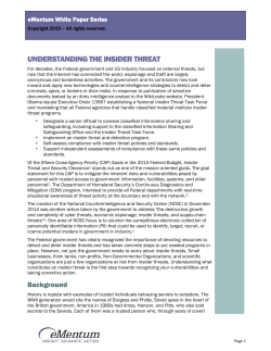understanding the insider threat