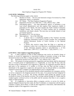 NC General Statutes - Chapter 143 Article 36A 1 Article 36A. State