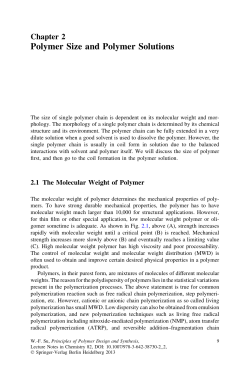Polymer Size and Polymer Solutions