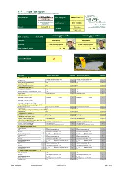 Flight test report for paraglider Amicus 23