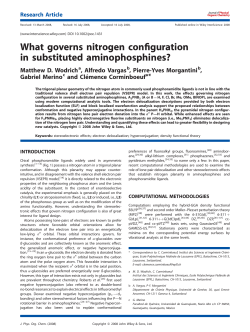 What governs nitrogen configuration in substituted aminophosphines?