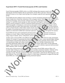 Facial Electromyograms (EMG)