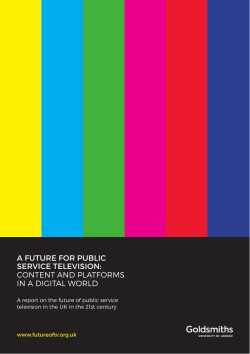 Executive Summary - A Future for Public Service Television