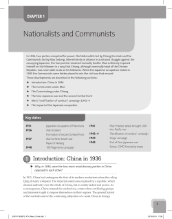 Nationalists and Communists
