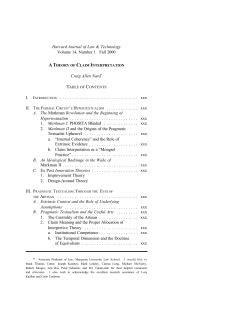 A Theory of Claim Interpretation - Case Western Reserve University