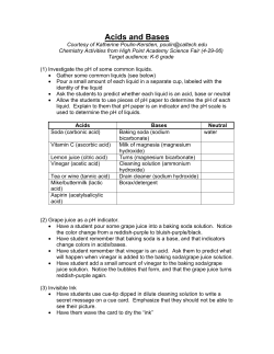 Acids and Bases - Caltech Classroom Connection