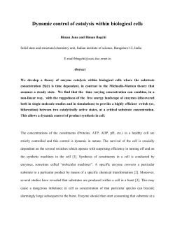 Dynamic control of catalysis within biological cells