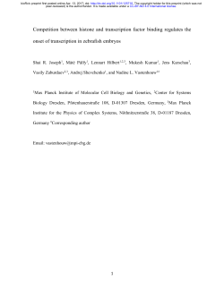 Competition between histone and transcription factor