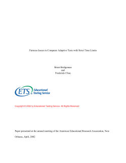 Effects of Long Test on GRE-Analytical Scores
