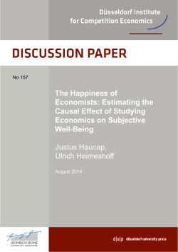 The Happiness of Economists: Estimating the Causal Effect of