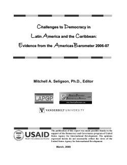 Challenges to Democracy in Latin America and the Caribbean