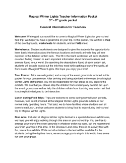 3rd-8th Info Packet - Magical Winter Lights