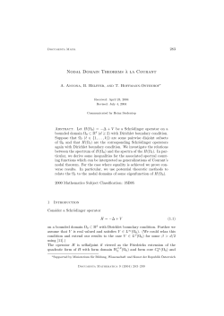 Nodal Domain Theorems `a la Courant