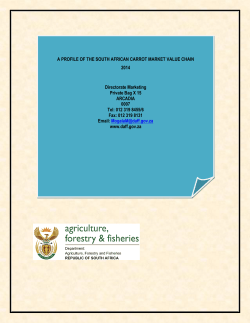 A PROFILE OF THE SOUTH AFRICAN CARROT MARKET