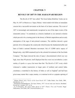 The Revolt of 1857 in Mahalwari Region