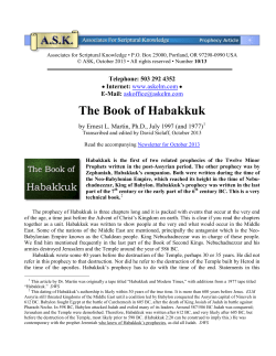 The Book of Habakkuk - Associates for Scriptural Knowledge