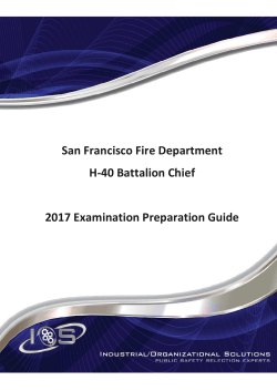 SFFD H-40 Battalion Chief Preparation Guide