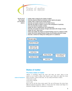 States of matter - Macmillan Caribbean