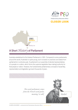 Closer Look: A short history of Parliament