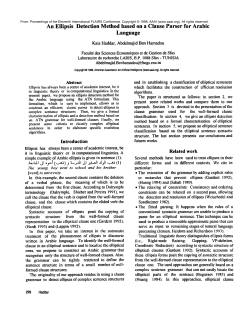 An Ellipsis Detection Method Based on a Clause Parser for Arabic
