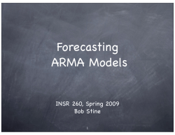 Forecasting ARIMA models