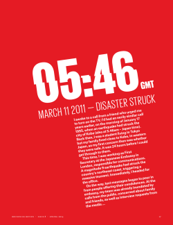 MARCH 11 2011 &mdash; DISASTER STRUCK