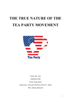 THE TRUE NATURE OF THE TEA PARTY MOVEMENT - DUO