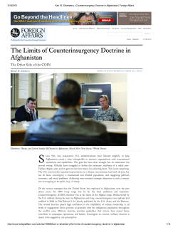 (Pampinella) "The Limits of Counterinsurgency Doctrine in