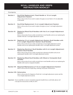 Scull Handles and Grips Instruction Booklet