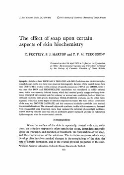 The effect of soap upon certain aspects of skin