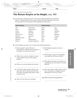 The Roman Empire at Its Height, AD 117