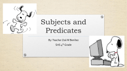 Subjects and Predicates