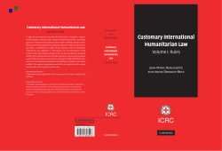customary international humanitarian law - volume i rules