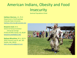 American Indians, Food Insecurity and Obesity