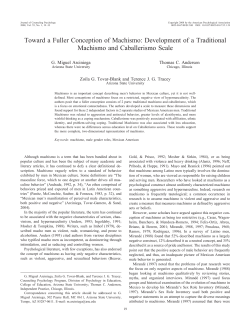 toward a fuller conception of machismo: development of a traditional