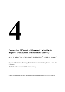 Comparing different salt forms of rotigotine to improve transdermal