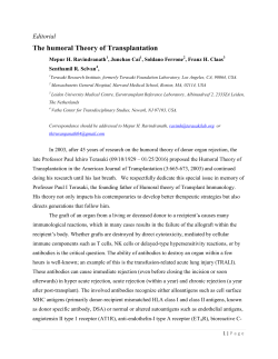The humoral Theory of Transplantation